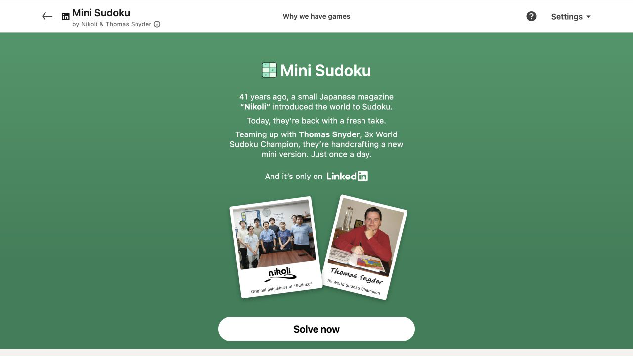 LinkedIn Mini Sudoku cover
